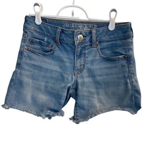 American Eagle Outfitters Super Super Stretch Denim Shorts Sz 4 - Picture 1 of 8